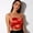 Red, variant on Fengqque Women Backless Vest Sleeveless Crop Tops Tank Tops Blouse Tops T-Shirt