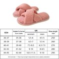thumbnail image 2 of Zapatillas de casa con correa cruzada cómodas cálidas y esponjosas con puntera abierta para interiores y exteriores suela antideslizante para mujeres, 2 of 9
