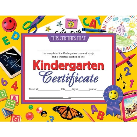 UPC: 0734675200297 | H-VA701 – Kindergarten Certificate 8.5 x 11 Pack of 30 by Hayes School Publishing