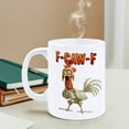 thumbnail image 3 of Trendy Funny Angry Chicken Rooster Coffee Mug - 11oz Ceramic Tea Cup, Vibrant Print Novelty Mug for Men Women, Dishwasher & Microwave Safe for Office Home Use & Festive Gift, 3.3*3.8in, White A, 3 of 6