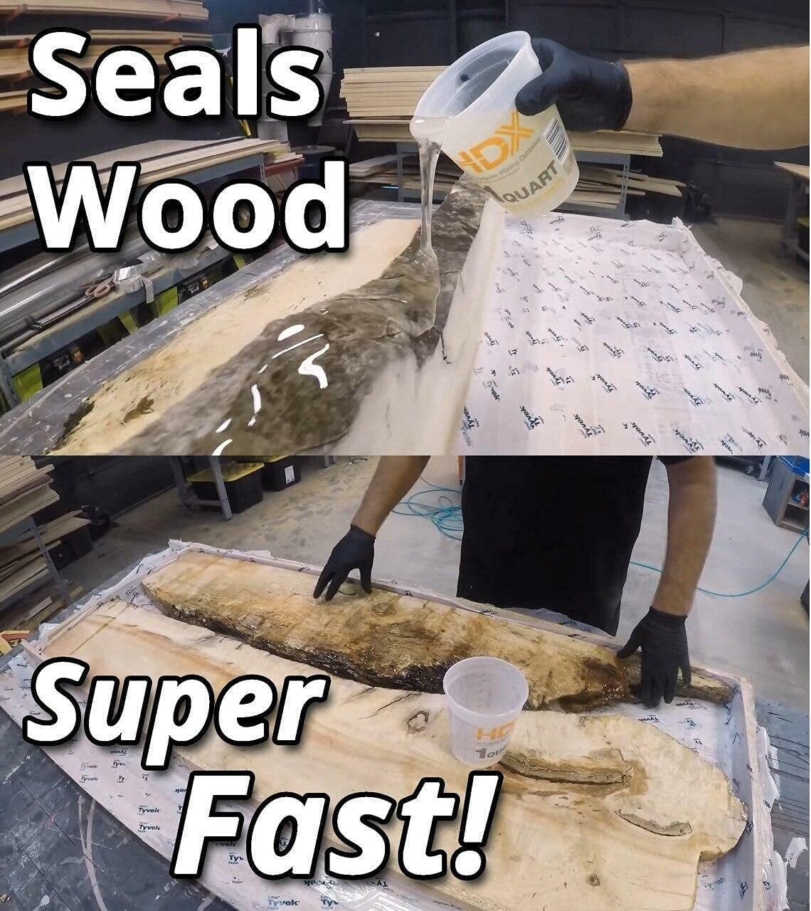 Quick Coat 1 Quart Epoxy Kit (Stone Coat Countertops) - Fast-Curing Epoxy Resin Kit for River Tables, Geodes, Wood Sealing, Tumblers, 3D Objects, and Other DIY Projects!