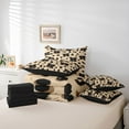 thumbnail image 6 of Homewish Abstract Flying Butterflies Bedding Comforter Set 7 Pieces for Female Men Adults,Leopard Print Full Bedding Set Lightweight,Black Brown Fitted Sheet Flat Sheet,Lightweight Room Decor, 6 of 8
