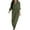 Army Green, variant on Jumpsuits For Women CasualHotWomen's Spring And Autumn V-Neck Solid Color Long Sleeve Pocket Belt Button Cargo Jumpsuit