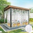 thumbnail image 6 of Outdoor Curtains for Patio Waterproof, Daisy Spring Floral Outdoor Privacy Panels Grommet, Farmhouse Botanical Green Leaves Wooden Blackout Outside Curtains for Porch/Cabana 54"x108", 1 Panel, 6 of 8