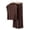 Brown, variant on Dianli PJs Loungewear Loose Fit Round Neck Short Sleeve Top And Long Pants Thermal Cozy Thickened Soft Warm Homewear Winter Pajama Set Relaxed Fit Nightwear Loungewear