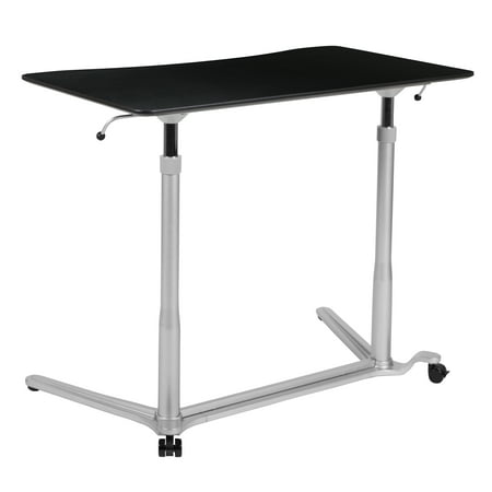 UPC: 0889142668206 | Flash Furniture Sit-Down  Stand-Up Black Computer Ergonomic Desk with 37.375 W Top (Adjustable Range 29  – 40.75 )