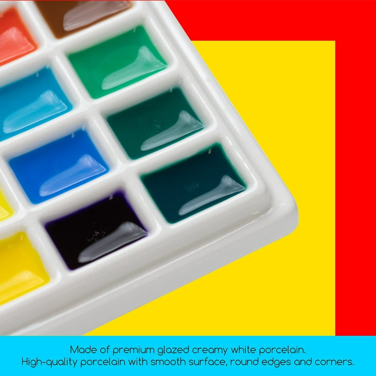 Ceramic Watercolor Palette Square/rectangular Color Mixing Palette