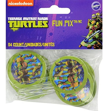 Wilton 2113-7744 24 Count Teenage Mutant Ninja Turtles Fun Pix Cupcake Decor