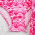 thumbnail image 7 of Likimi Kids Girls Two Piece Swimsuits With Swim Ruffles Skirt Crew Neck Printed Fly Sleeve Fashionable Swimwear For Beach Pool Pink Size 6-7 Years, 7 of 7