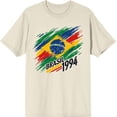 thumbnail image 3 of World Cup 1994 Brasil Adult Natural Crew Neck Short Sleeve Tee-Small, 3 of 4