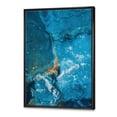 thumbnail image 3 of Designart 'Abstract Blue Marble Composition I' Modern Framed Canvas Wall Art Print, 3 of 5