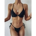 thumbnail image 1 of WREESH Women Two Piece Solid Color Sets Plus Size Beachwear Swimsuit Bikini, 1 of 9
