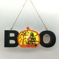 thumbnail image 5 of Taotanxi Halloween Decorations Door Sign Wood Pumpkin Bats Boo Sign Night Light Fall Decorations for Home Wall Accents House Party Apartment Kitchen Window Hanging Table Decor 3.5 × 8.6in, 5 of 7