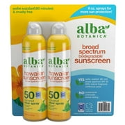 Alba Botanica Hawaiian Sunscreen Spray SPF 50 8 Ounce (Pack of 2)