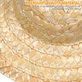 thumbnail image 3 of 2Pcs Mini Woven Straw Hats Decor Creative Handcrafts Photo Props Brown, 3 of 6