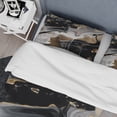 thumbnail image 4 of Designart "Marble Medley Black and Gold III" Abstract Marble Bedding Covert Set - Modern Black Abstract Bed Set With 1 Sham, 4 of 6
