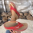 thumbnail image 6 of Bkhluea Women Wedge Flip Flop Sandals Open Toe Hollow Out Slip On Thong Shoes for Summer Beach Vacation Casual Daily Walking, 6 of 7