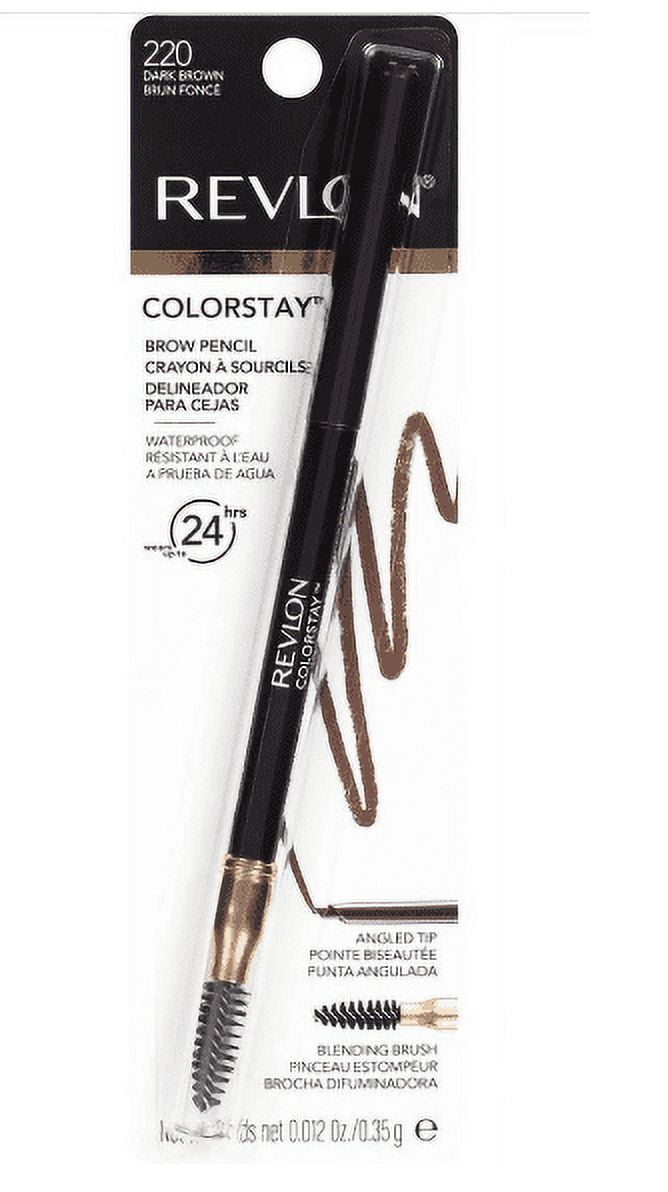 2 Pack - Revlon ColorStay Brow Pencil, Dark Brown 1 ea