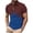 A Blue, variant on Mens T-Shirt Gradient Print Collared Shirt, Short Sleeve Button Placket Casual Relaxed Fit Lightweight Summer Top for Men Daily Wear Black,L