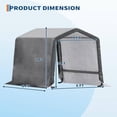 thumbnail image 6 of EastVita 6x6FT Outdoor Portable Storage Shed with Roll-Up Door Vent Gray, 6 of 8