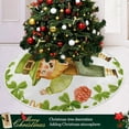 thumbnail image 6 of FMSHPON Clover Gnomes Xmas Christmas Tree Skirt Stand Mat for Holiday Party Decoration Indoor Outdoor 48 inches, 6 of 6