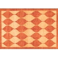 thumbnail image 1 of Ahgly Company Indoor Rectangle Abstract Orange Contemporary Area Rugs, 2' x 5', 1 of 1