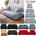 thumbnail image 2 of Fundas de sofá elásticas de Color sólido para sala de estar, cubiertas gruesas de esquina seccional, funda de sofá en forma de L, necesita comprar 2 piezas, 2 of 5
