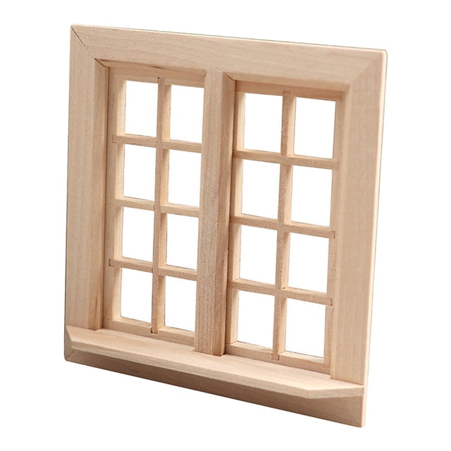 Miniature Window Pretend 1:12 Scale Furniture 16-Grid 1:12 Dollhouse