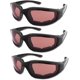 thumbnail image 1 of 3 pares de gafas de moto con acolchado, protección UV, antipolvo y a prueba de viento para actividades al aire libre., 1 of 5