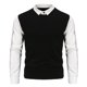 thumbnail image 2 of Suéter de primavera y otoño para hombre Suéter de bloque de color de cuello redondo delgado británico Fridja  hjk2221, 2 of 9