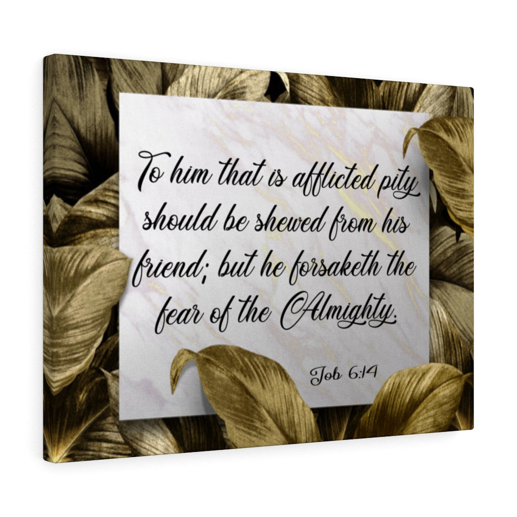 Scripture Walls The Fear of The Almighty Job 614 Bible Verse Canvas