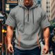 thumbnail image 1 of pstuiky camisetas de manga corta para hombre, Camisa de verano de manga corta con capucha y cremallera con múltiples bolsillos para hombre ropa de hombre l, 1 of 5