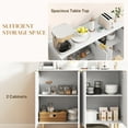 thumbnail image 4 of HOMCOM Sideboard Buffet Cabinet w/ Adjustable Shelves, White, 4 of 10