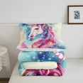 thumbnail image 5 of Queen Bedding Pink Purple Unicorn Comforter Set Princess Prince Themed Bedding Comforter Sets Cute Cartoon Rainbow Unicorn Print Duvet Insert Blue Gradient Quilt, 5 of 7