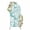 Aqua, Mint, White, variant on Light Blue Monstera Deliciosa Arch Backdrop Cover 4FT, Summer Botanical Tropical Spandex Fitted Stretchy Arch Stand Covers, Round Top Chiara Backdrop Cover for Wedding Party Birthday Baby Shower