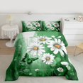 thumbnail image 2 of Homewish Chic Butterfly Full Size Comforter Sets,Rustic Flower Floral Bedding Comforter Set,Green White Bedding Sets For Girl Teens,Luxury Bedroom Decor Reversible,3pcs, 2 of 8