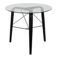 thumbnail image 4 of LumiSource Black Wood, Clear Glass Trilogy Round Dinette Table, 4 of 6