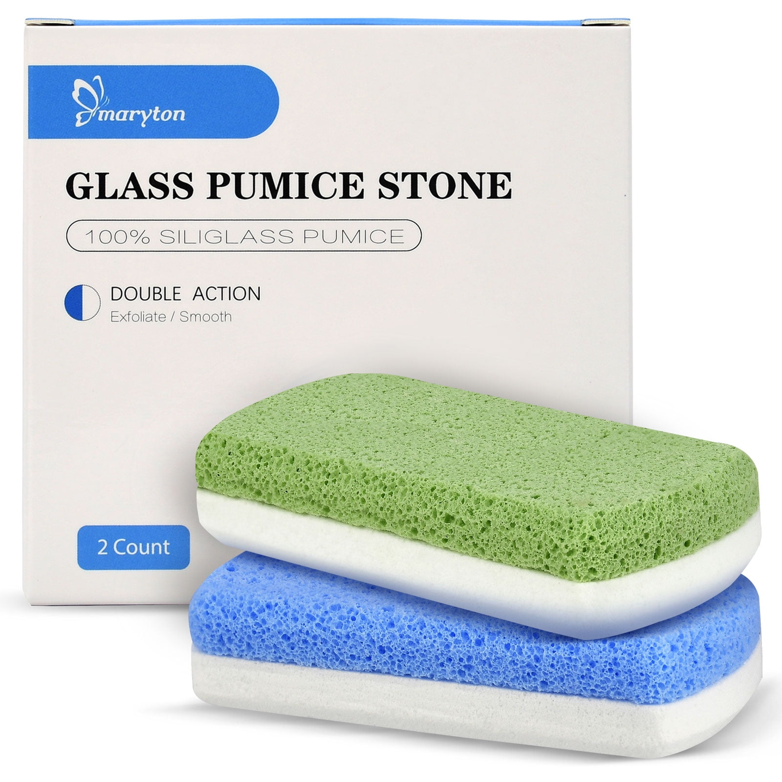 Maryton Glass Pumice Stone for Feet, Callus Remover and Foot scrubber