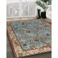 thumbnail image 3 of Ahgly Company Machine Washable Indoor Rectangle Traditional Dark Goldray Area Rugs, 6' x 9', 3 of 7