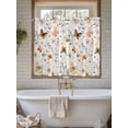 thumbnail image 7 of Tier Curtains 45 Inches Long, Retro Spring Floral Window Treatment Curtain Drapes, Brown Butterfly Botanical Window Half Privacy Curtains for Bedroom Bathroom, 42"x45", 2 Panels, 7 of 7