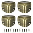 thumbnail image 1 of 4 Pcs Decorative Box Corner Covers, 37mm Metal Edge Guard, Bronze, 1 of 6