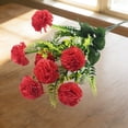 thumbnail image 5 of Carnation Artificial Flowers, 7 Heads Fake Carnation Bouquets Silk Flowers Arrangements Artificial Cemetery Flowers, for DIY Flower Wall Wedding Bouquets Centerpieces Arrangements Decorations, 5 of 6