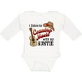 thumbnail image 3 of Inktastic I Listen to Country Music with my Auntie Guitar and Hat Boys or Girls Long Sleeve Baby Bodysuit, 3 of 5