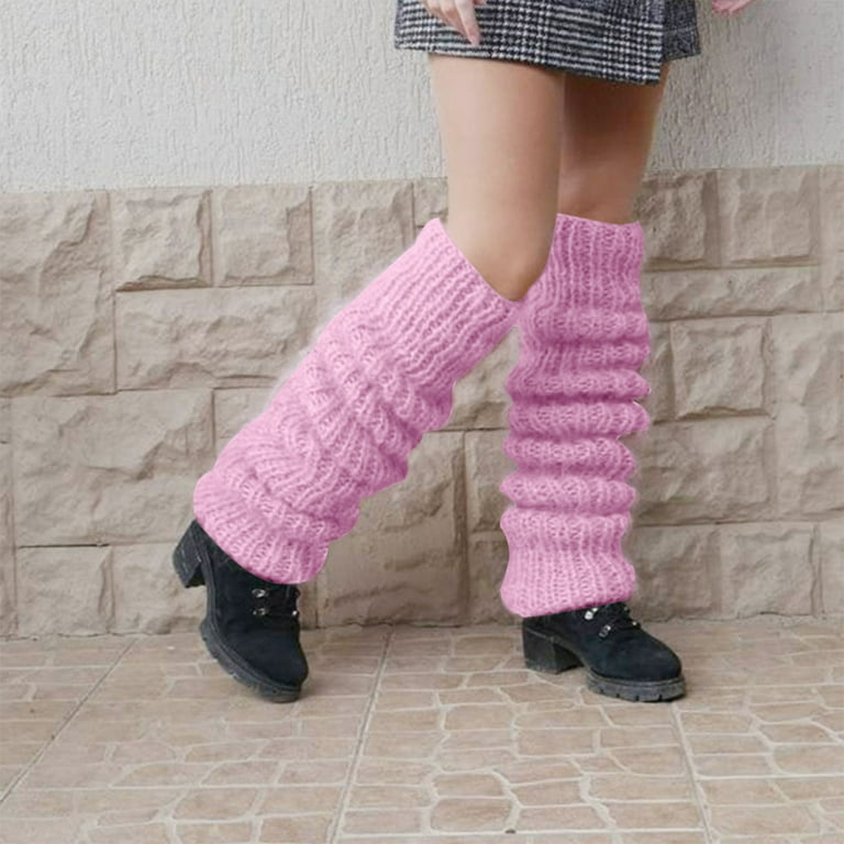 Benefeet Sox Wool Knit Leg Warmers for Women Winter Girls Thick Warm  Bohemian Thigh High Leg Warmers Long Boot Cuffs Socks