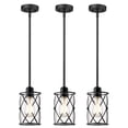 thumbnail image 1 of Lámparas colgantes Osimir Glass Kitchen Island, color negro, paquete de 3 unidades, CH9176BK, 1 of 7