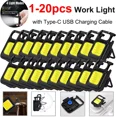 thumbnail image 2 of Mini USB Rechargeable LED Flashlight COB Lumière de Travail Flashlight Porte-Clés Portable, 2 of 4