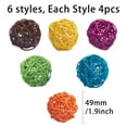 thumbnail image 4 of 2 Inch 6 Colors Wicker Rattan Ball Orbs Vase Fillers for Craft Decorative Balls, 4 of 7