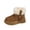 Brown, variant on Snow Boots for Women Fleece Cuff Chunky Sole Warm Winter Ankle Boots for Skiing