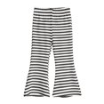 thumbnail image 6 of OGLCCG Girls 2-Piece Outfits Short Sleeve Crewneck Striped Top and Flared Pants Kids Summer Lounge Clothing Set 1-9 Years, 6 of 7