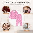 thumbnail image 7 of Yiaed Breast Cancer Awareness (3) Print Pajamas Women's Long Sleeve Sleepwear Soft Button Down Loungewear Pjs Lounge Set Nightwear Womens Pajama Pants-Small, 7 of 7